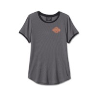 Harley-Davidson Damen Screamin’ Eagle Ringer T-Shirt Grau