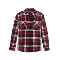 Bar & Shield Flannel Shirt - Plaid – Chili Pepper & Harley Black