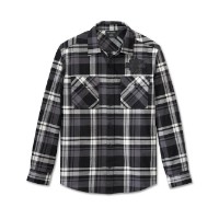 Bar & Shield Flannel Shirt - Plaid – Harley Black und Blackened Pearl