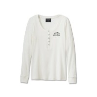 Timeless Long Sleeve Henley - Cloud Dancer