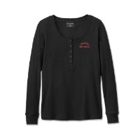 Timeless Long Sleeve Henley - Harley Black