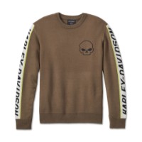 Harley-Davidson Sweater Willie G Skull Viper für Herren Braun