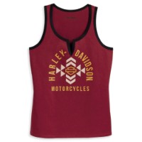 Harley-Davidson Damen Call Of The Wild Notch Neck Tank Rot