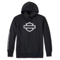 Harley-Davidson Damen Oversized Hoodie Street Machine Bar & Shield Schwarz