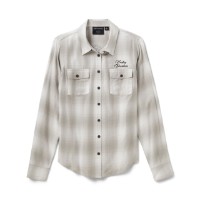 Harley-Davidson Essential Plaid Button Front Shirt für Damen 96274-26VW