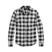 Harley-Davidson Damen Shirt Retro Buffalo Schwarz/Weiß