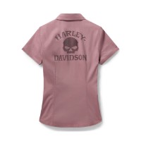 Harley-Davidson Willie G Bling Garage Shirt für Damen - Nostalgia Rose 96349-26VW