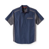 SHIRT-WOVEN,DARK BLUE/DARK GRE