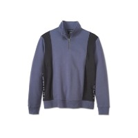 Harley Davidson Pullover für Herren 1/4-Zip Blau/Schwarz