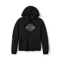 Bling Pullover Fleece-Hoodie - Harley Black / 96416-25VW
