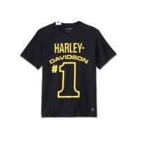 Harley Davidson T-Shirt #1 für Herren Schwarz/Gelb 96417-24VM   5XL