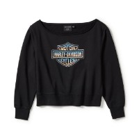 HARLEY-DAVIDSON DAMEN CHROME EVO OFF THE SHOULDER CREW / 96418-25VW