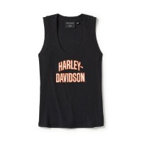 HARLEY-DAVIDSON DAMEN ESSENTIAL GERÖTETES TANK MIT GEWÖLBTER SCHRIFT / 96457-25vw