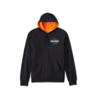 Harley-Davidson Hoodie Reversible Spirit of Freedom Schwarz Orange Wendepullover 96526-24VM