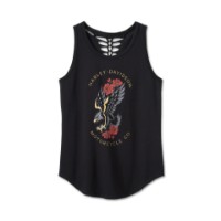 Harley-Davidson Top Damen American Traditional Rip & Repair Schwarz