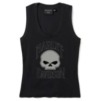 Harley-Davidson Damen Tank Top Willie G Skull Ribbed schwarz/ 96598-25VW