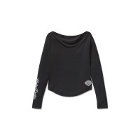 Harley Davidson Shirt Top-Knit Schwarz 96759-25VW Langarmshirt