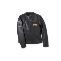 Harley-Davidson Damen Jacke 120th Anniversary Leder Schwarz