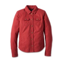 Harley-Davidson Damen 120th Anniversary Operative Riding Shirt Jacket Rot