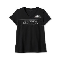 Harley-Davidson Damen Screamin' Eagle Kurzarm Shirt Schwarz