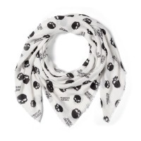 Harley-Davidson Women's Willie G Skull Shawl - Print - Cloud Dancer & Harley Black 97621-26VW