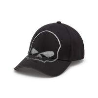 Willie G Skull Reflective Softail Baseballmütze mit Stretch-Passform / 97683-25VM