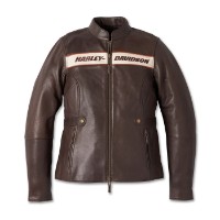 Harley-Davidson Damen Leather Jacket Victory Lane Braun