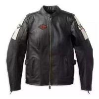 Harley-Davidson Damen Enduro Leather Riding Jacket Schwarz