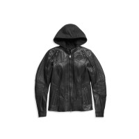 Harley-Davidson Damen Jacke Auroral II 3-in-1 Leder Schwarz