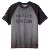Harley-Davidson T-Shirt Iron Bond Reglan Grau/Schwarz