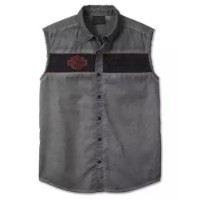 Harley-Davidson Blowout Shirt Iron Bond grau/schwarz / 99005-23VM