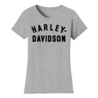 Harley-Davidson Damen T-Shirt Forever Racer Font Grau