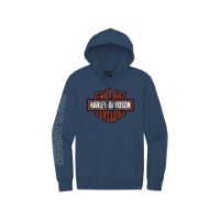 Harley-Davidson Hallmark Bar & Shield Hoodie Blau