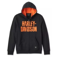Harley-Davidson Zip Hoodie Bar Font schwarz / 99191-24VM