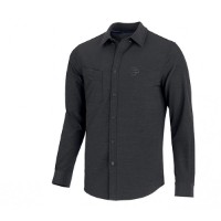 Harley-Davidson Langarmhemd Double Weave Stretch Slim Fit Schwarz