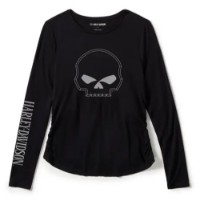Harley-Davidson Damen Reglan Longsleeve Willie G Skull schwarz 99294-25VW ersetzt die 96433-25VW