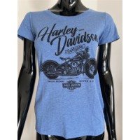 Harley-Davidson Damen Dealershirt Spoken Blau