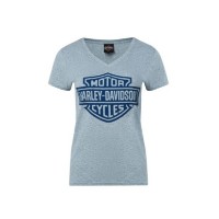 Harley-Davidson Dealer Shirt mit Backprint Lübeck Holstentor B&S on Gray Sum 24 26288