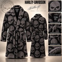 Harley-Davidson Herren Bademantel Willie G. Dark Custom Skull – 96433-26VM