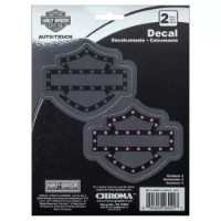 Harley-Davidson Aufkleber Chroma His&Hers Silhouette Chrome Look 26022