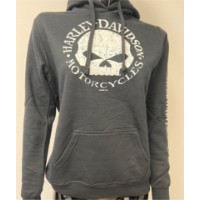 Harley-Davidson Damen Hoodie Grunge Willie Schwarz