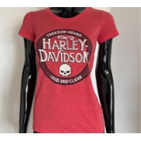 Harley-Davidson Damen Dealershirt Rustic Badge Rot