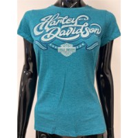 Harley-Davidson Damen T-Shirt Free Lds Blau