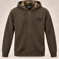 Harley-Davidson Sweatjacke mit Kapuze – Dunkles Olive | 96430-26VM