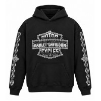 Harley-Davidson Hoodie mit Chain-Design – Schwarz 96431-26VM