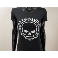 Harley-Davidson Damen T-Shirt Willie G Skull Schwarz