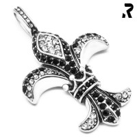Rockyfy Lilien Anhänger BLACK & WHITE LILY / A2022002