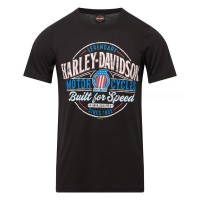 Harley-Davidson Dealershirt für Männer mit Backprint Lübeck Holstentor Watchtower