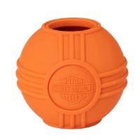 Harley-Davidson Hundespielzeug Gummiball Bar & Shield orange