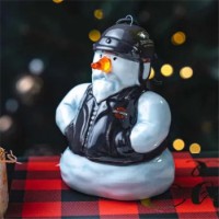 Harley-Davidson Biker Snowman LED Ornament Tannenbaumschmuck HDX-99318